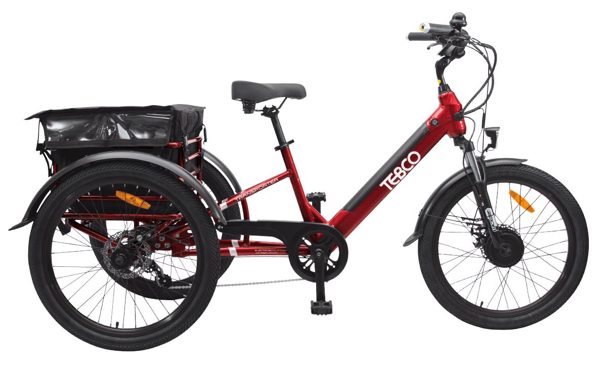 TEBCO Transporter Electric Trike ELECTRIC TRIKES Melbourne Powered Electric Bikes Red