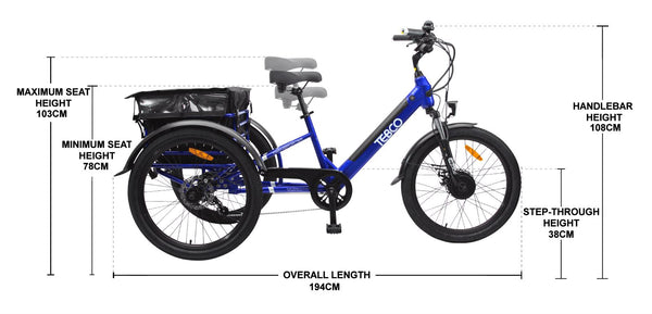 TEBCO Transporter Electric Trike ELECTRIC TRIKES Melbourne Powered Electric Bikes 