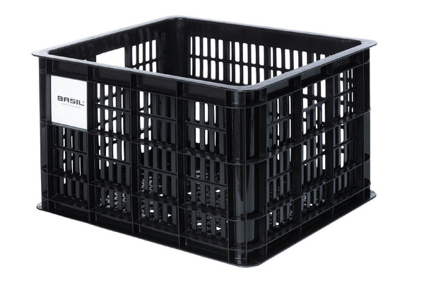 Basil Crate Recycled - M 29.5L Black BASKETS Melbourne Powered Electric Bikes 