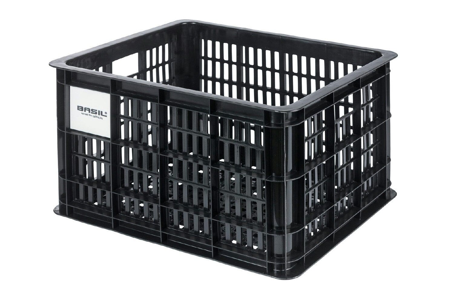 Basil Crate MIK Recycled - M 29.5L Black BASKETS Melbourne Powered Electric Bikes