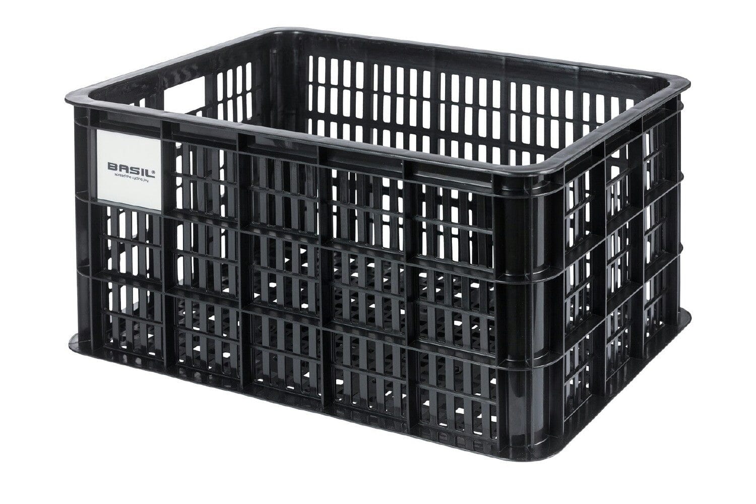Basil Crate MIK Recycled - L 40L Black BASKETS Melbourne Powered Electric Bikes 