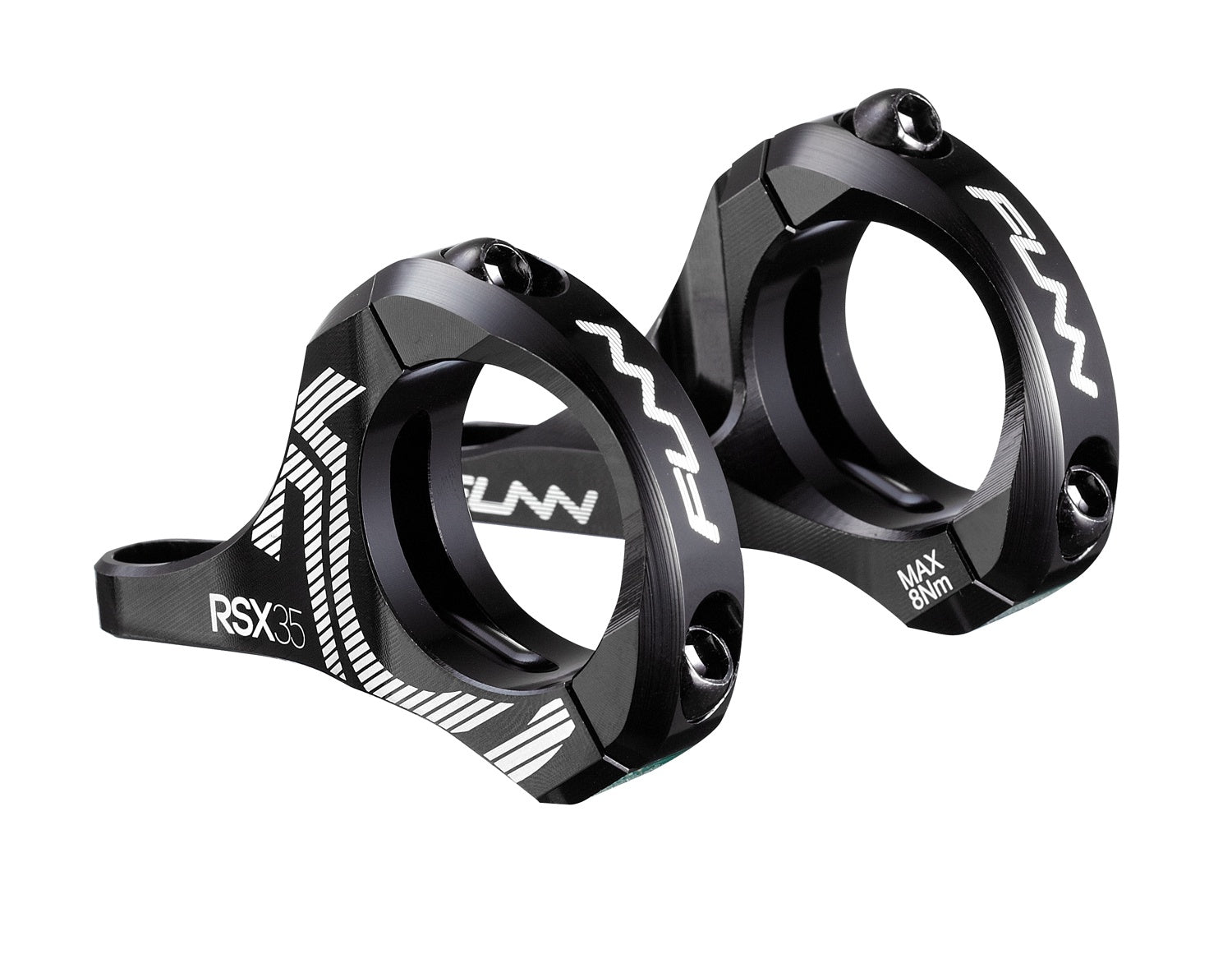 FUNN RSX Stem - 35mm Bar Clamp - Adjustable 45-50mm - 30mm Rise - Black