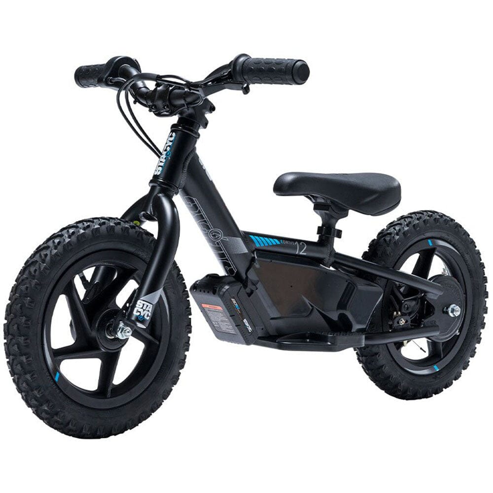 Stacyc 12" Black Electric Balance Bike KIDS E-BIKES Melbourne Powered Electric Bikes