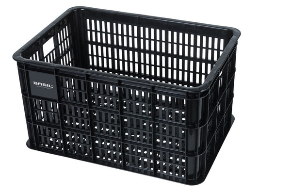 Basil Bicycle Crate Large BASKETS Melbourne Powered Electric Bikes 50L Black 