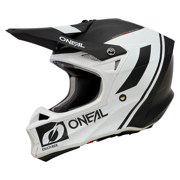 O'Neal 10 Series Flow V.23 MX Helmet MOTORCYCLE HELMETS Melbourne Powered Electric Bikes Black/White Large 