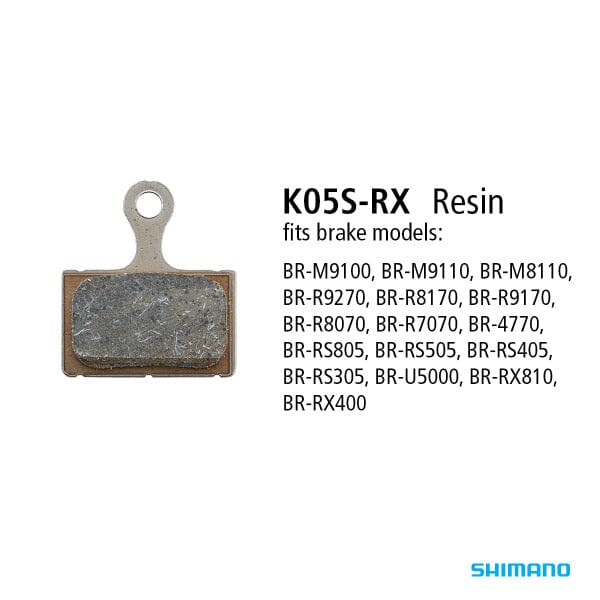 Shimano BR-R9270 Resin Pad & Spring K05S-RX Also BR-M9100 BRAKE PADS Melbourne Powered Electric Bikes