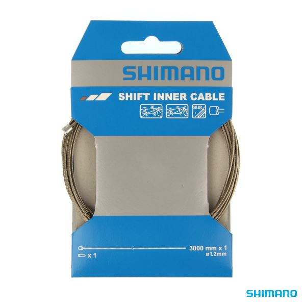 Shimano Shift Cable - Tandem 1.2mm X 3000mm Stainless Melbourne Powered Electric Bikes & More