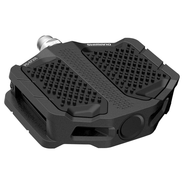 Shimano Pd-ef205 Flat Platform Pedals Black E-bike/trekking/urban W/resin Plate PEDALS & CLEATS Melbourne Powered Electric Bikes 