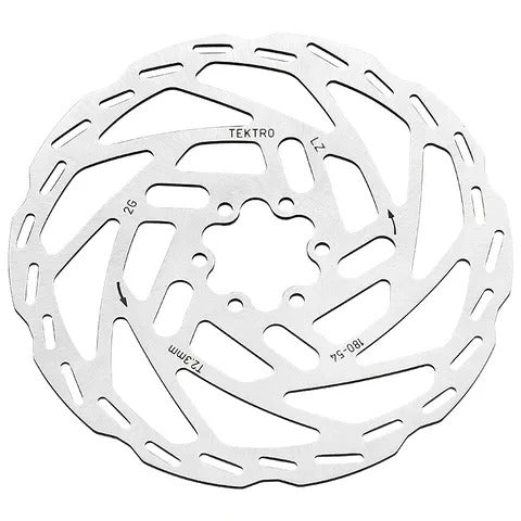 Tektro 2026 180mm 6 Bolt Rotor, 2.3mm - Stainless Steel, For 2.3mm Calipers