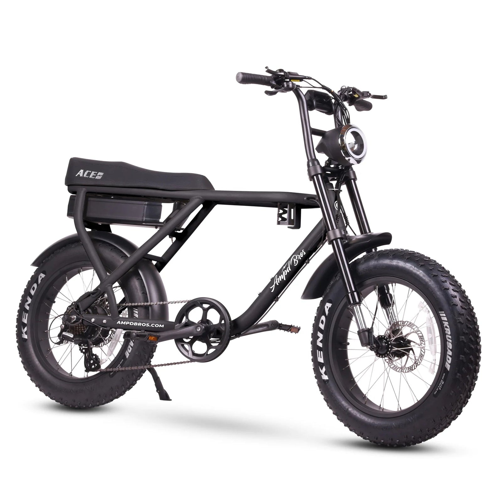 Ampd Bros Ace-X Plus Fat Tyre Electric Bike FAT TYRE E-BIKES Melbourne Powered Electric Bikes Matte Black 