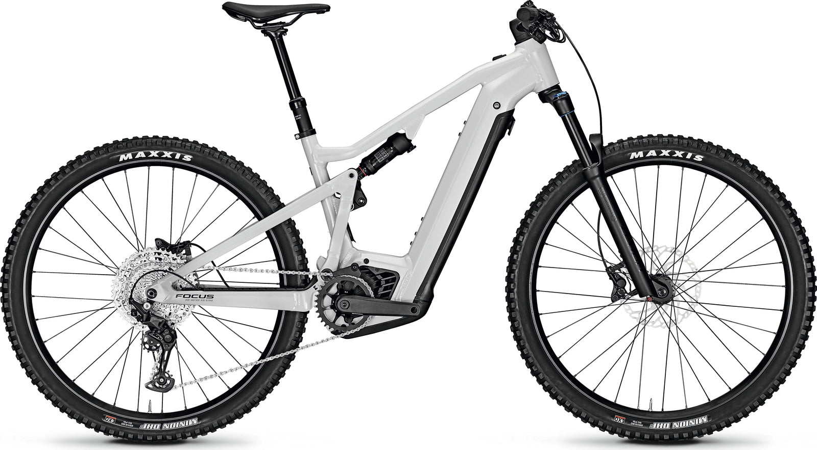 Focus Thron² 6.7 Electric Mountain Bike 625Wh - 2023 MTB E-BIKES Melbourne Powered Electric Bikes Small Lightgrey Glossy 