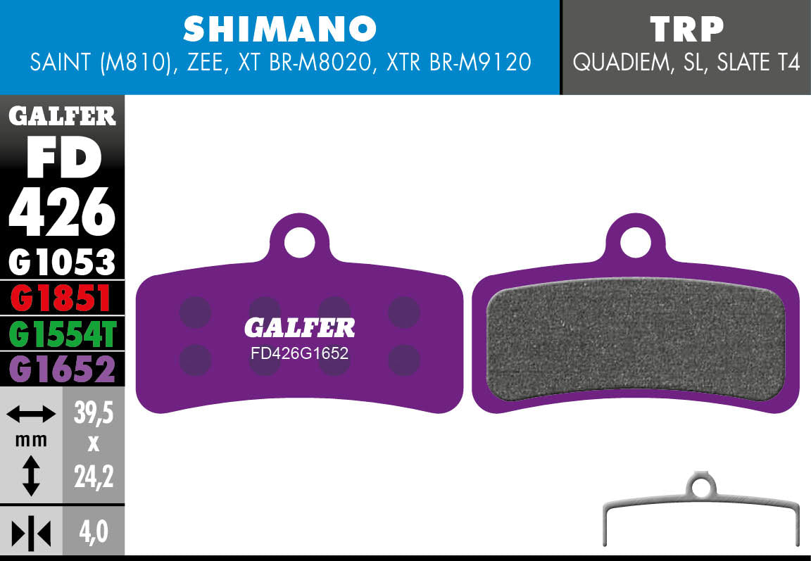 Galfer Brake Pads Shimano XTR (9120) Saint, Zee