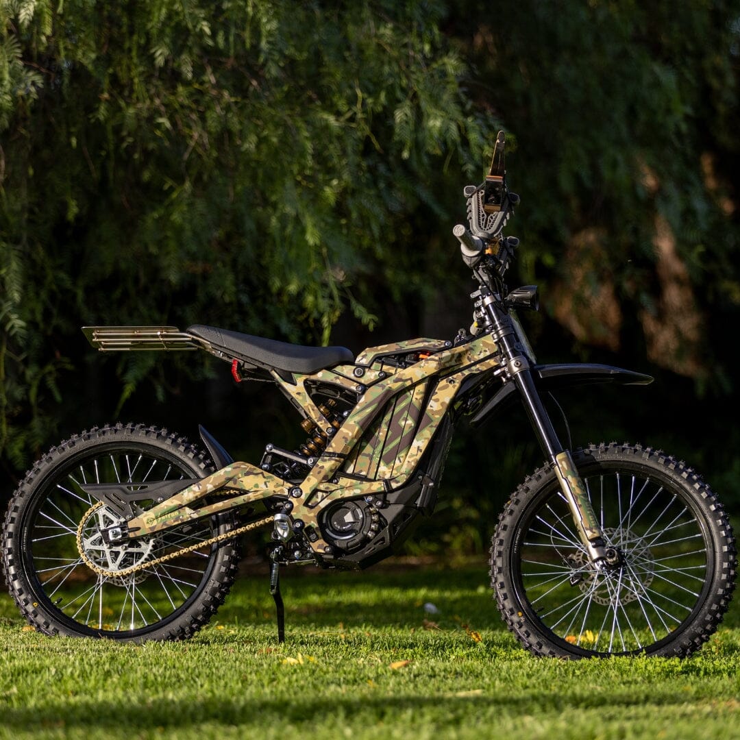 Surron Light Bee X Electric Dirt Bike (2023) - Camo E-MOTO Melbourne Powered Electric Bikes 