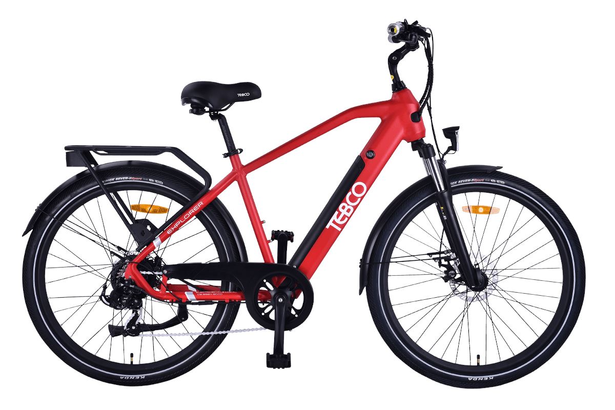 TEBCO Explorer Electric Bike COMMUTER E-BIKES Melbourne Powered Electric Bikes Royal Red 