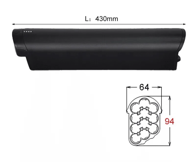 36V 14Ah 504Wh EEL Pro In-Frame E-Bike Battery