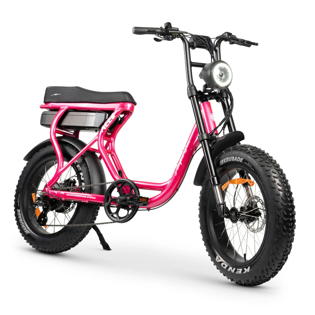 Ampd Bros Ace-S Plus Fat Tyre Electric Bike FAT TYRE E-BIKES Melbourne Powered Electric Bikes Hot Pink 