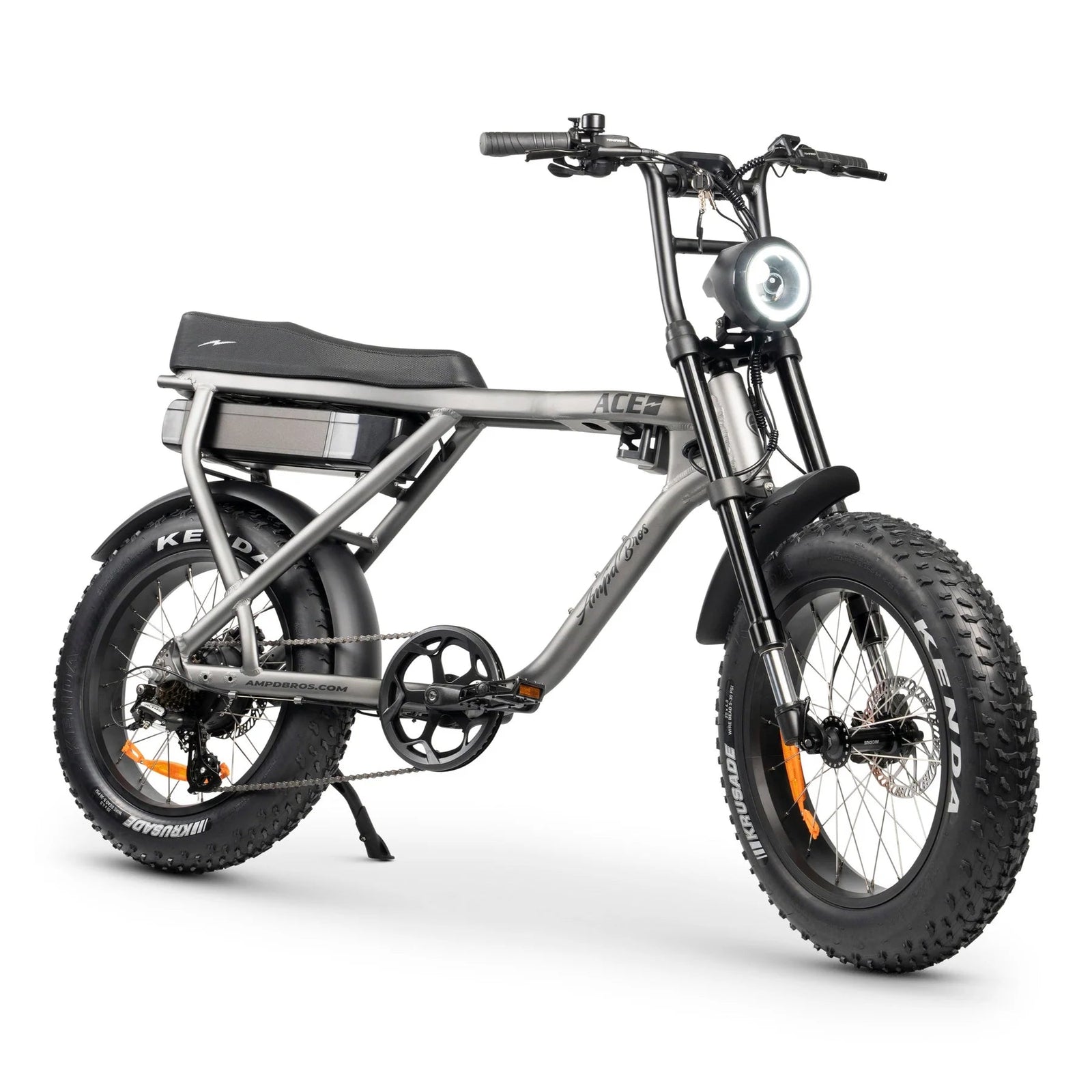 Ampd Bros Ace-X Plus Fat Tyre Electric Bike FAT TYRE E-BIKES Melbourne Powered Electric Bikes Titanium 