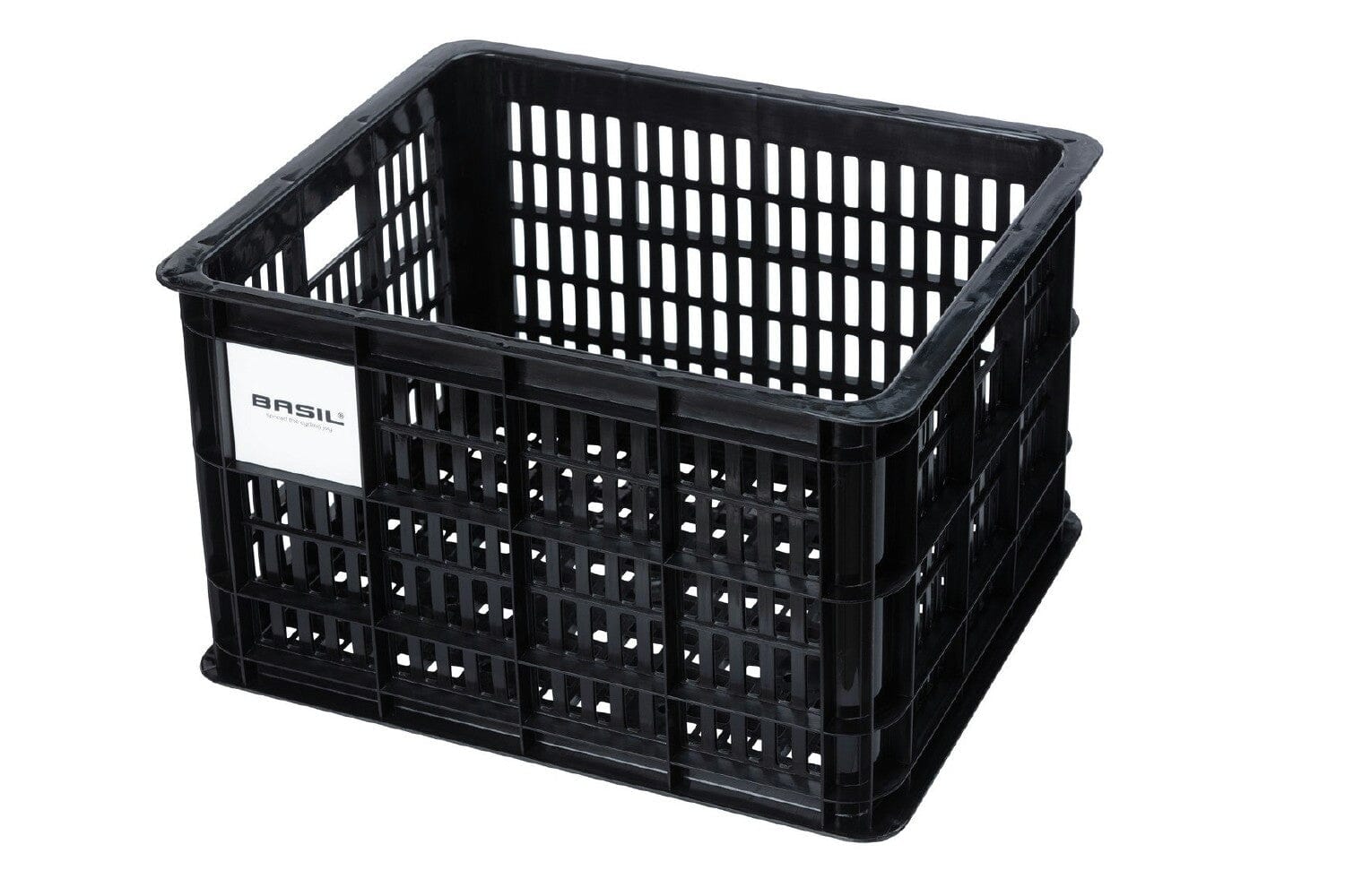 Basil Crate Recycled - M 29.5L Black BASKETS Melbourne Powered Electric Bikes 