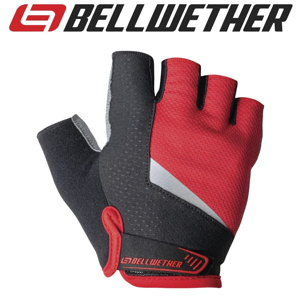 Bellwether Ergo Gel Men's Fingerless Gloves Red GLOVES Melbourne Powered Electric Bikes 