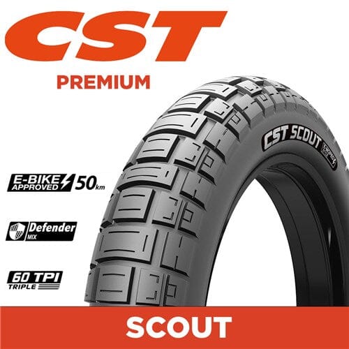 CST 20x4" E-Moped Tyre TYRES Melbourne Powered Electric Bikes 