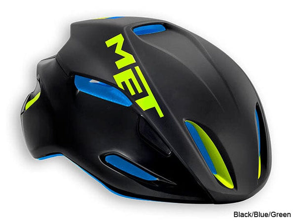 Met Manta Road Helmet HELMETS Melbourne Powered Electric Bikes Large Black/Blue/Green 
