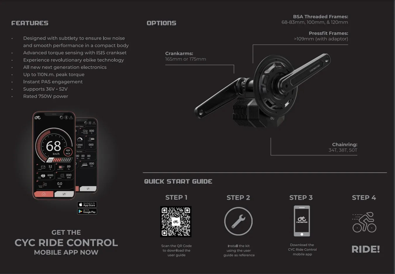 CYC Photon Mid-Drive E-Bike Conversion Kit CYC CONVERSION KITS Melbourne Powered Electric Bikes 