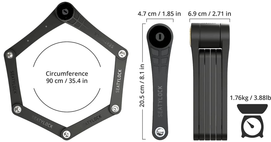 Seatylock Foldylock Forever 90 Folding Locks Melbourne Powered Electric Bikes 