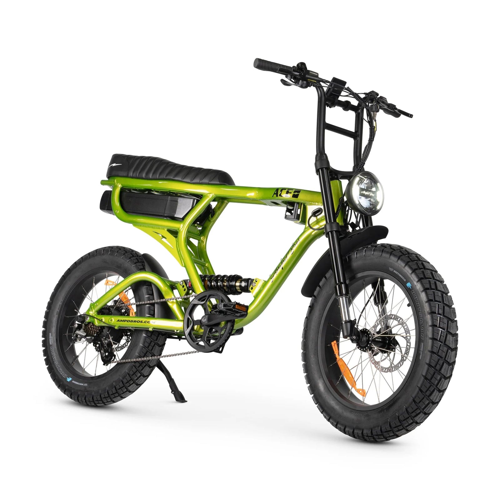 Ampd Bros Ace-X Pro Mkii Dual Suspension Electric Bike FAT TYRE E-BIKES Melbourne Powered Electric Bikes Jungle Green 