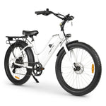 Ampd Bros Riptide-S 3 Beach Cruiser E-Bike CRUISER E-BIKE Melbourne Powered Electric Bikes Ice White 