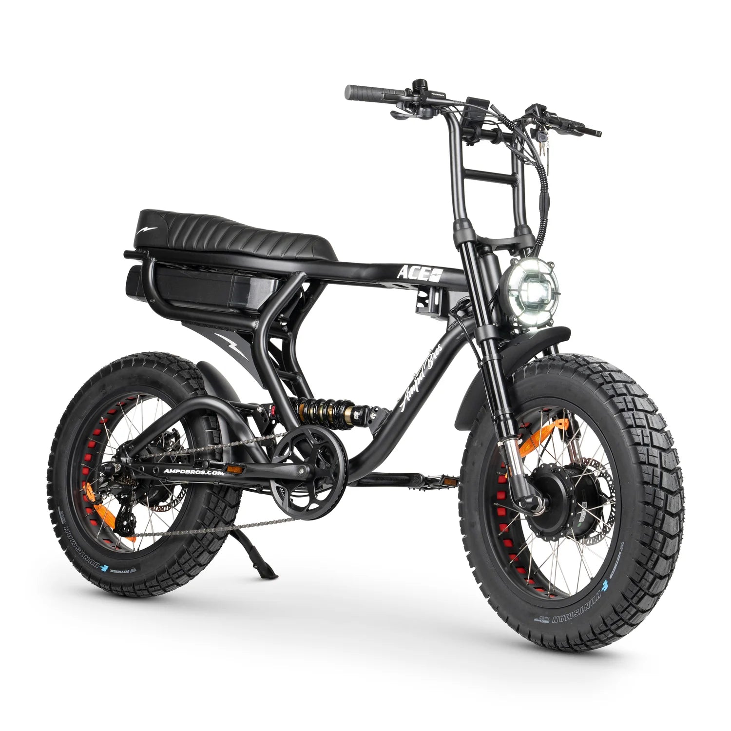 Ampd Bros Ace-X Demon² Dual Motor Fat eBike FAT TYRE E-BIKES Melbourne Powered Electric Bikes Matte Black 