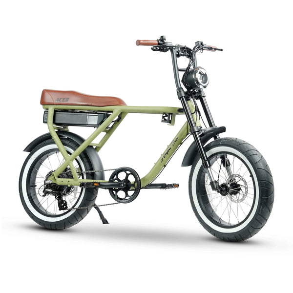 Ampd Bros Ace-X Classic Edition Electric Bike FAT TYRE E-BIKES Melbourne Powered Electric Bikes Army Green 