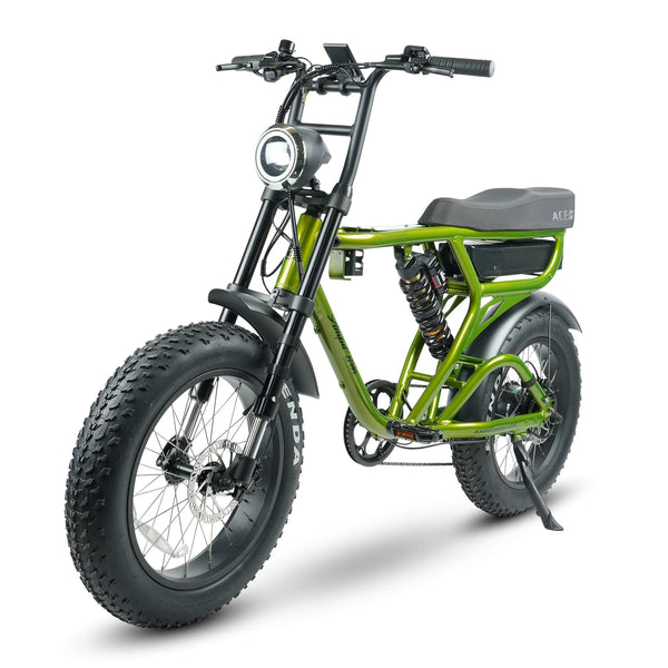 Ampd Bros Ace-X Pro Mkii Dual Suspension Electric Bike FAT TYRE E-BIKES Melbourne Powered Electric Bikes Jungle Green 