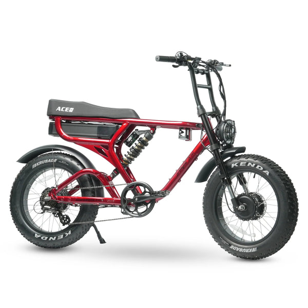 Ampd Bros Ace-X Demon² Dual Motor Fat E-bike FAT TYRE E-BIKES Melbourne Powered Electric Bikes Metallic Red 
