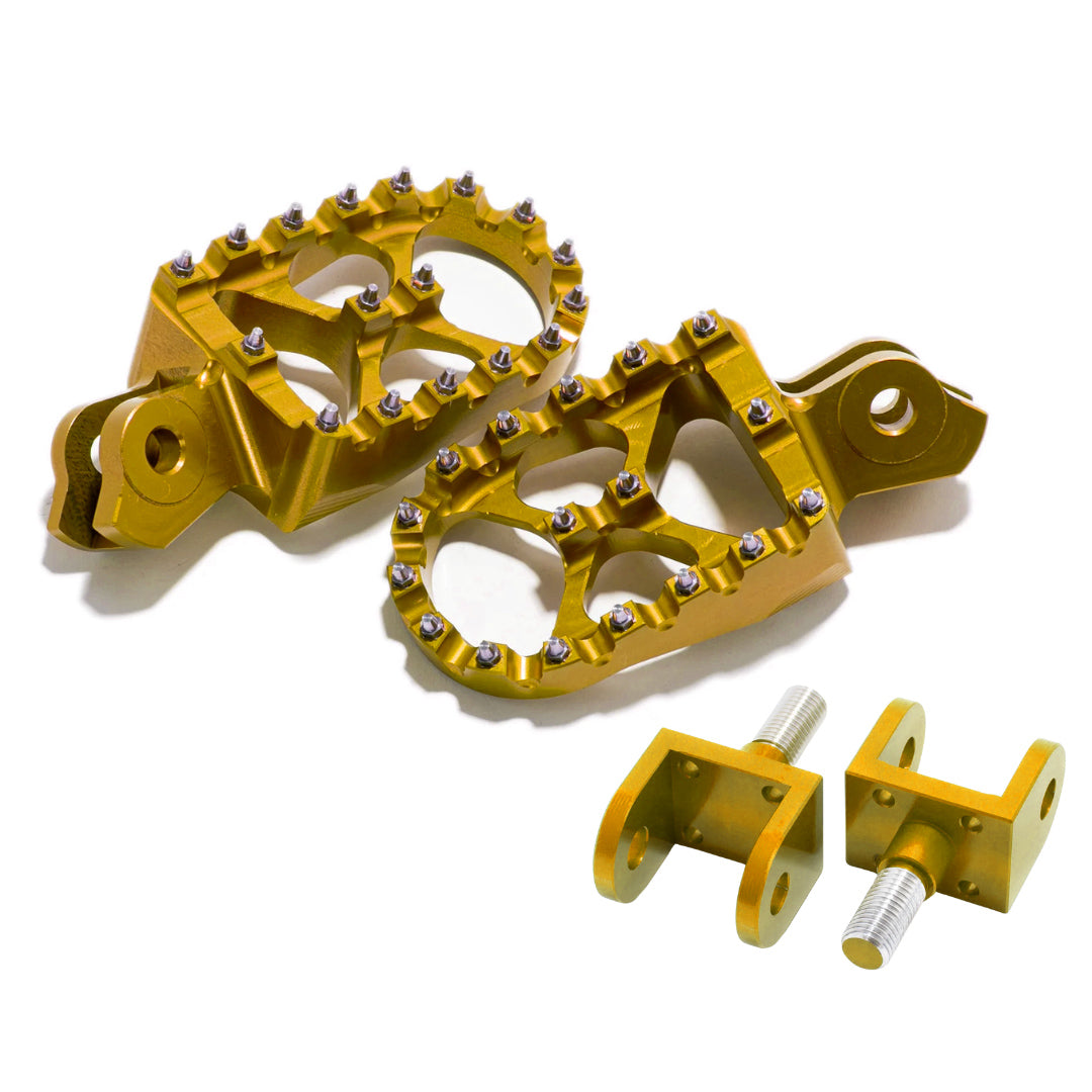 DXE Foot Pegs - Complete Set for Light Bee, E-Ride Pro - Gold