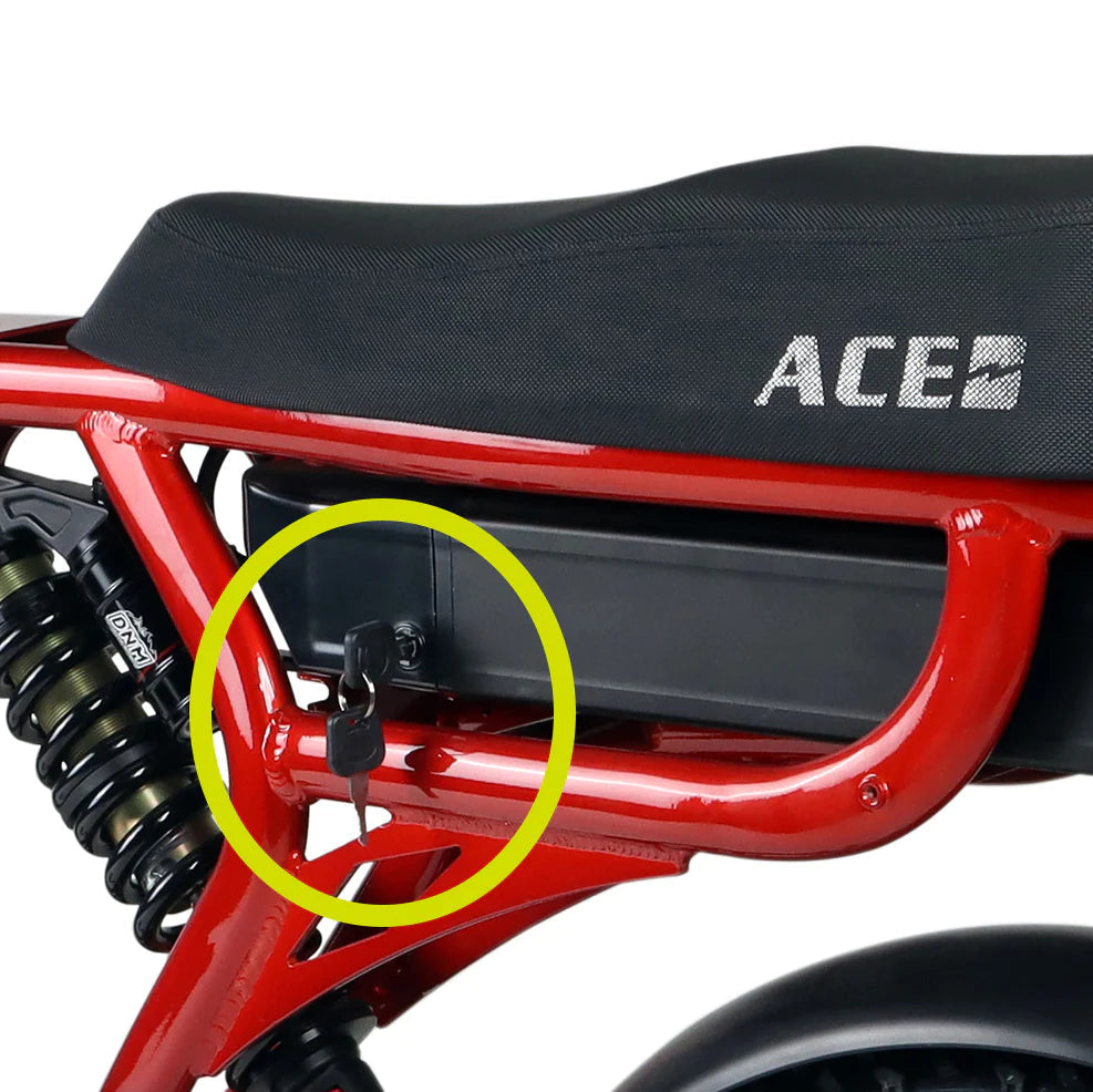 Ampd Bros ACE Battery Lock Barrel & Keys E-BIKE PARTS Melbourne Powered Electric Bikes 