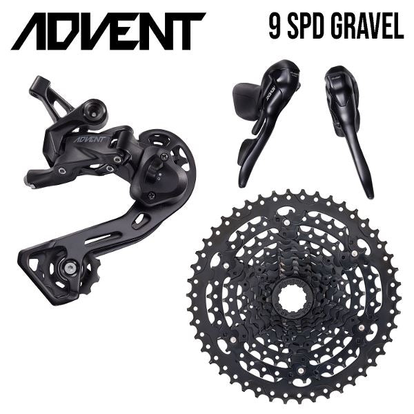 Microshift Gravel Groupset - ADVENT Alloy 1x9 11-42T GROUPSETS Melbourne Powered Electric Bikes 