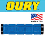 Oury Dual Lock On handlebar Grip HANDLEBAR GRIPS Melbourne Powered Electric Bikes Blue 