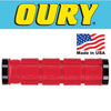 Oury Dual Lock On handlebar Grip HANDLEBAR GRIPS Melbourne Powered Electric Bikes Red 