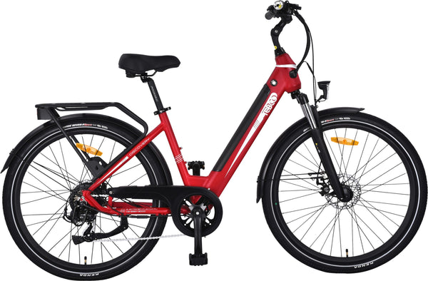 TEBCO Discovery Electric Bike COMMUTER E-BIKES Melbourne Powered Electric Bikes Royal Red 