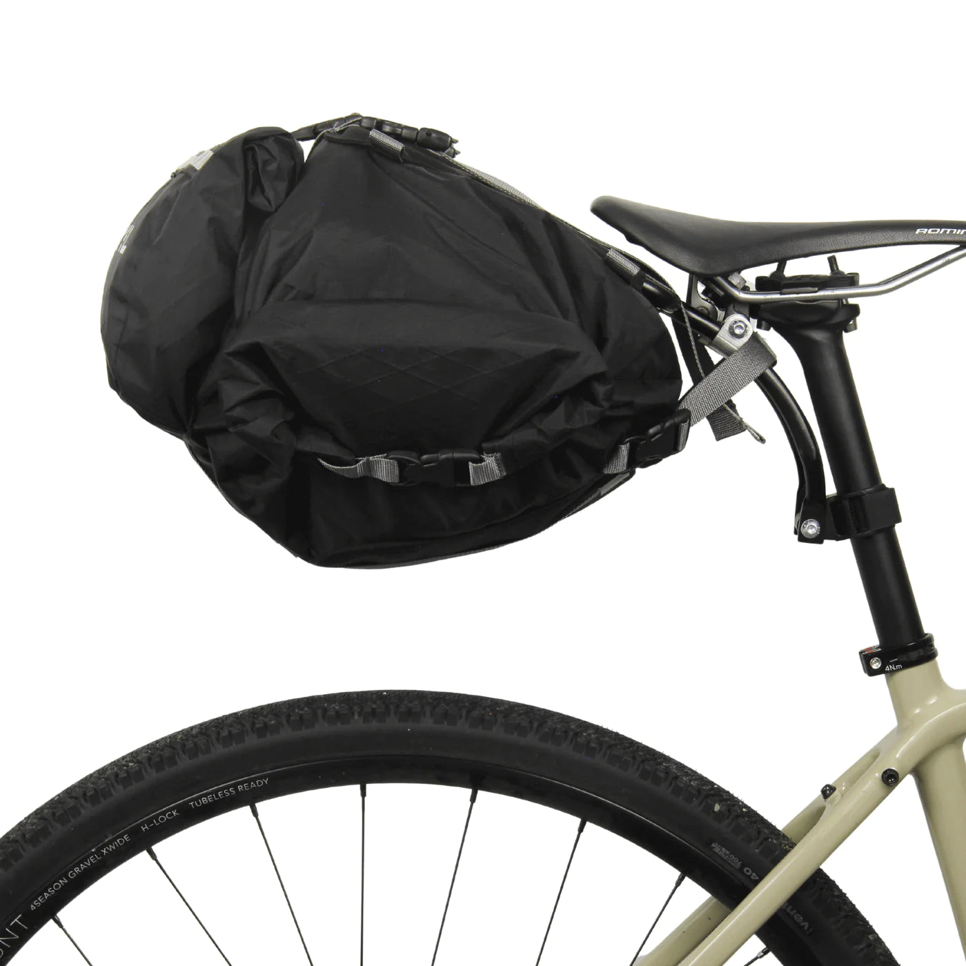 Arkel Rollpacker Rear Bikepacking Bag & Rack Kit BIKEPACKING Melbourne Powered Electric Bikes Large (25 L) - XPac RX30 Black 