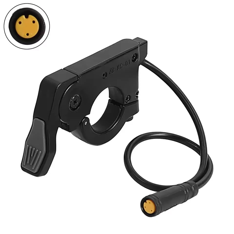 E-Bike Thumb Throttle Slim TT009 3 Pin Female Socket
