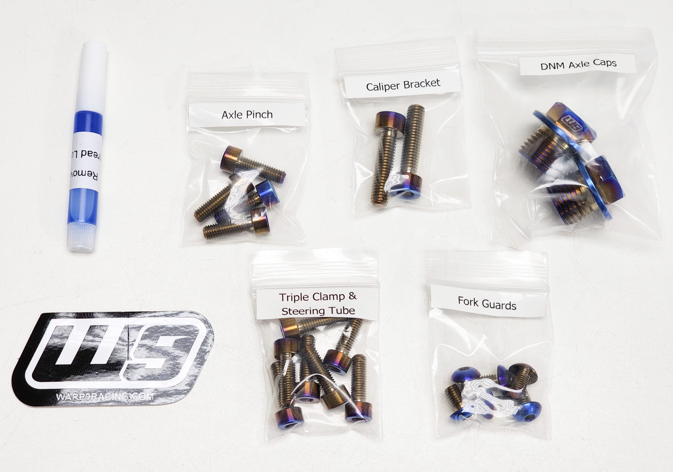 Warp9 Titanium Fork Bolts for KKE & DNM