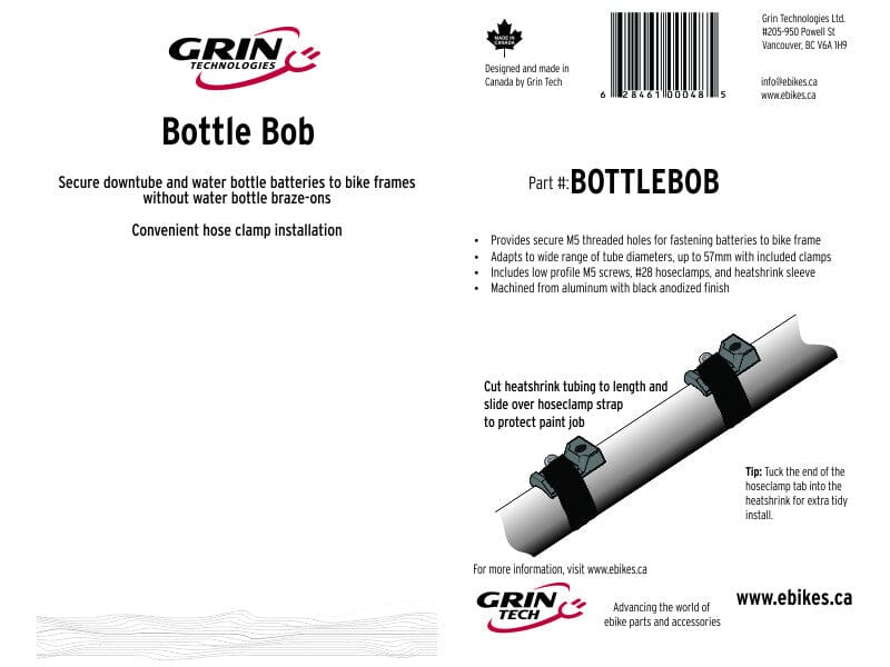 Grin Bottle Bob GRIN TECHNOLOGIES Melbourne Powered Electric Bikes 