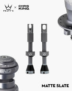 Peaty's x Chris King MK2 Tubeless Valves (Pair) TUBELESS ACCESSORIES Melbourne Powered Electric Bikes 42mm Slate 