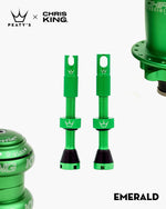 Peaty's x Chris King MK2 Tubeless Valves (Pair) TUBELESS ACCESSORIES Melbourne Powered Electric Bikes 42mm Emerald 