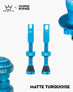 Peaty's x Chris King MK2 Tubeless Valves (Pair) TUBELESS ACCESSORIES Melbourne Powered Electric Bikes 42mm Turquoise 