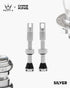 Peaty's x Chris King MK2 Tubeless Valves (Pair) TUBELESS ACCESSORIES Melbourne Powered Electric Bikes 42mm Silver 