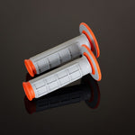 Renthal Tapered Dual Compound Grips - Dual Series SUR-RON PARTS Melbourne Powered Electric Bikes Orange/Grey 