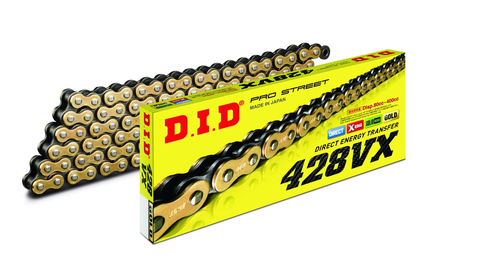 DID #428 VX Pro X-Ring Chain 126L FJ - Clip Gold