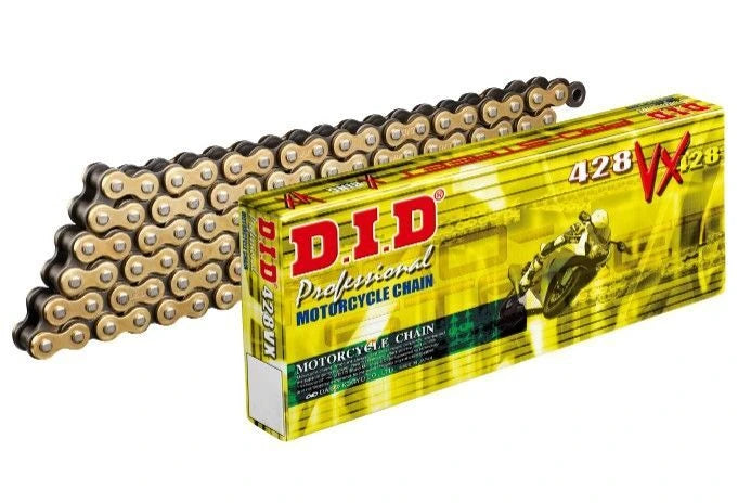 DID #428 VX Pro X-Ring Chain 136L ZJ - Rivet Gold & Black